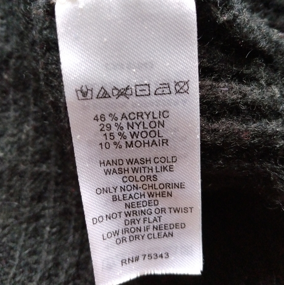 Ruby Moon Mock Neck Wool and Mohair Black Sweater | Size Medium - Picture 4 of 4